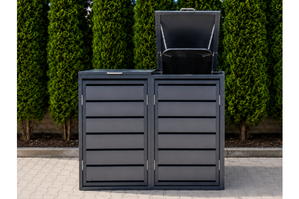 ZABUDOWA ŚMIETNIKOWA 2x120L kolor GRAFIT